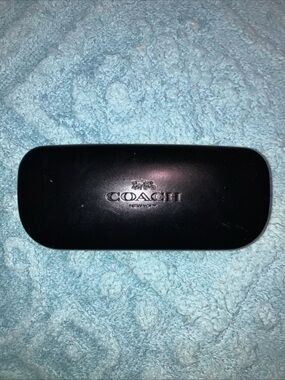 Coach Black Embossed Sunglasses Case 6.5” X 2.5”